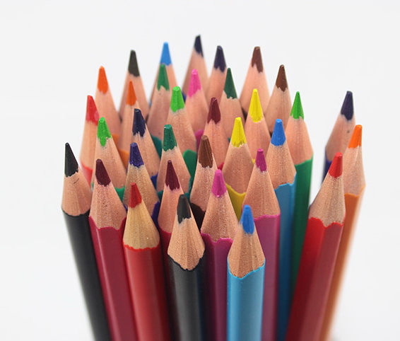 Hexagonal 3.5" Short Plastic Color Pencil