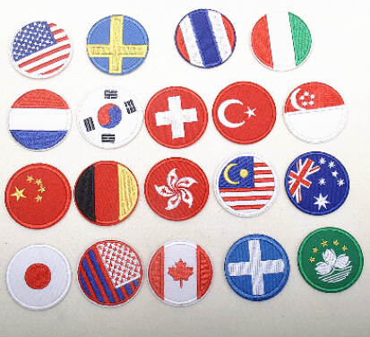 Embroidered Badges of National Emblem & Flag