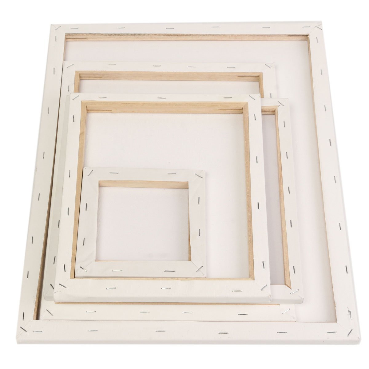 Stretched Artist Wooden Frame With Blank Canvas