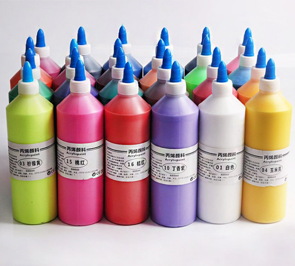 500ml bottled acrylic color paint