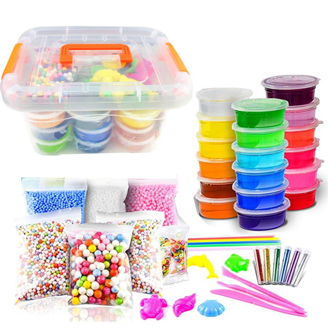 High Quality Crystal Slime Making Kit Comes with 24 Colors Slime Set for Kids Aged 6+