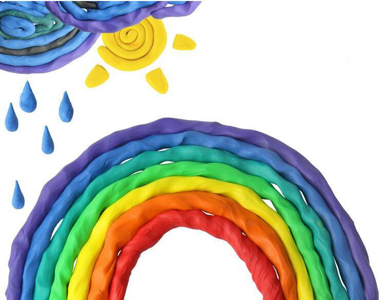 Happy Rainbow Air Dry Clay Craft