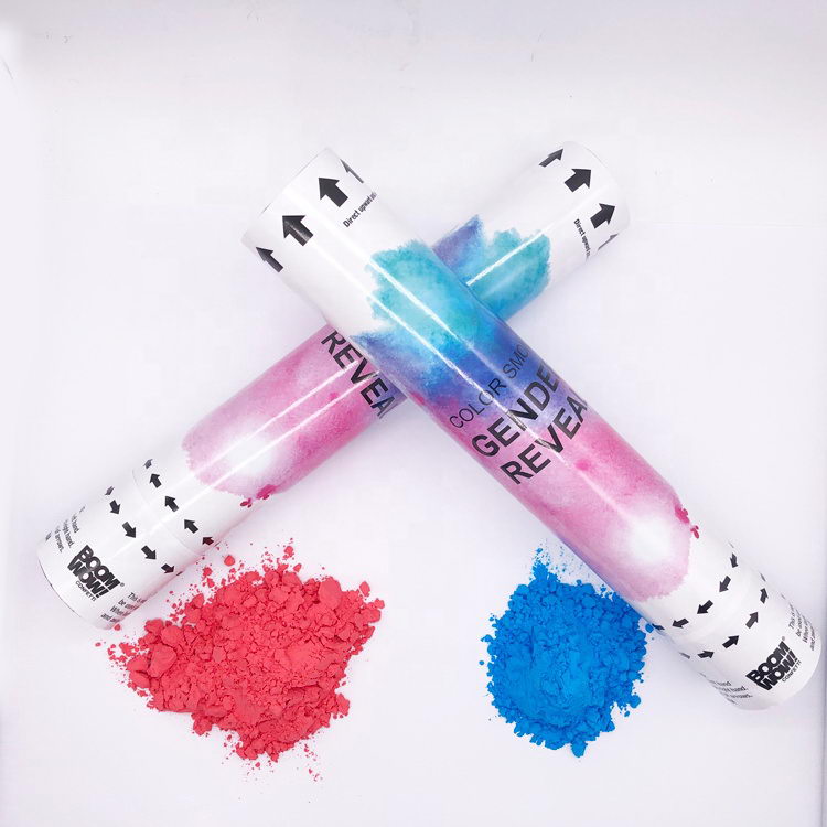 Party new idea exploding pink blue powder confetti cannon