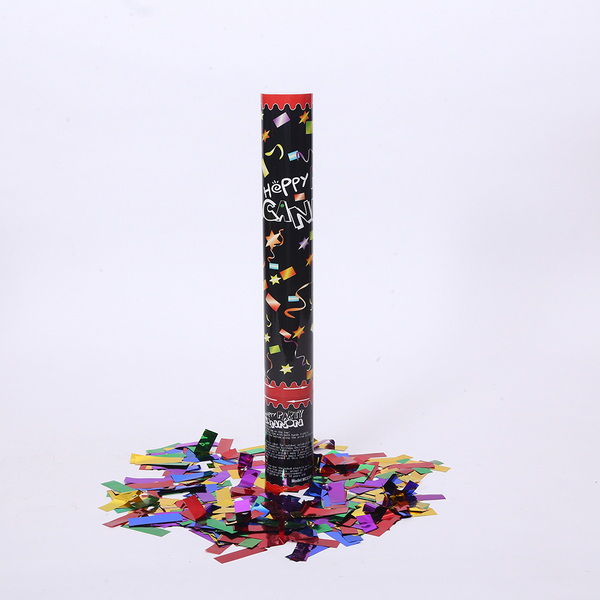 high quality metallic rectangle confetti shooter